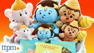 Baby Ganesh, Krishna, and Hanuman Mantra Singing Plush & Books from Modi Toys Review!