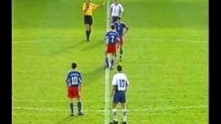 Liechtenstein - Faroes 0-1. 2000 friendly. Todi/Uni decisive partnership in attack