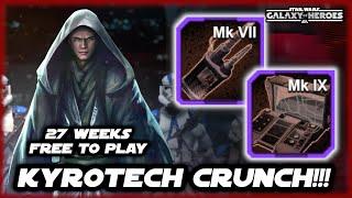 I'm in Kyrotech Hell!!  27 Weeks, Free to Play Lord Vader Farming in Star Wars Galaxy of Heroes