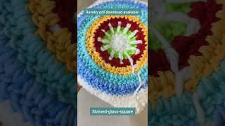 stained-glass crochet granny square @sara1111