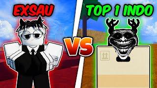 EXSAU VS TOP 1 INDONESIA DI BLOX FRUITS !!