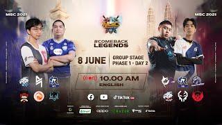 [English] MSC Group Stage Phase 1 - Day 2 | MLBB Southeast Asia Cup 2021