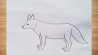 how to draw fox drawing easy step by step@DrawingTalent