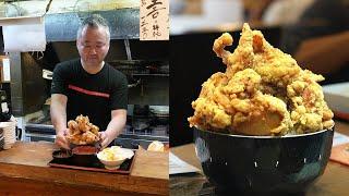 毎日行列の爆盛唐揚げ丼の店！まかないも唐揚げだった..!