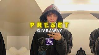 preset giveaway ; after effects