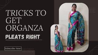 Tricks to Get Organza Saree Pleats Right | ANUPAMA HEGDE