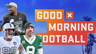 Saquon Barkley Contract, Maxx Crosby & Aaron Rodgers together & Nick Emmanwori visits GMFB