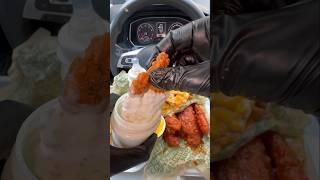 A lot of Wingstop ranch!  #asmr #food #mukbang