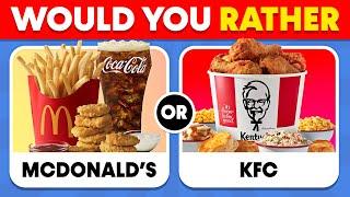 Would You Rather? Junk Food Edition   Quiz Plug