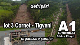 Autostrada A1 Sibiu Pitesti Lot 3 Cornet Tigveni - defrisari, pregatire santier 11 05 2024