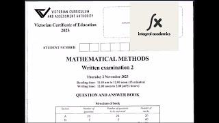 2023 VCE Maths Methods Exam 2 Suggested Solutions!