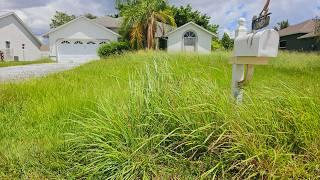 His Family ABANDONDED Him!  So His Neighbors Became His Family!  OVERGROWN LAWN TRANSFORMATION