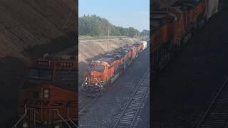 4 Engine BNSF Lashup on the Windsor Sub!!! #shorts