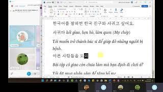 LỚP TIẾNG HÀN ONLINE SƠ CẤP 2