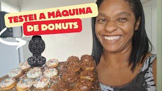 TESTEI a MÁQUINA de DONUTS-  RECEITA RÁPIDO E FÁCIL DE FAZER- DONUTS QUE FICA PRONTA EM 7 MINUTOS