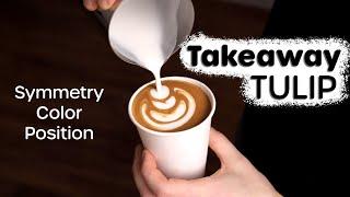 How To Make TULIP in a Paper Cup - 2 MINUTES Latte Art Tutorial