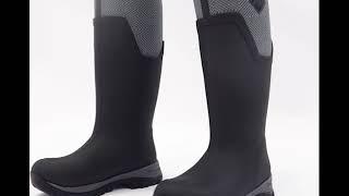 | Shuperb™ Muck Boots Arctic Sport II Tall Ladies Rubber Wellington Boots Black/Grey