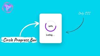 Circle Progress Bar Using HTML CSS And SVG | CSS Percentage Circle | Circle Progress Bar Using JS