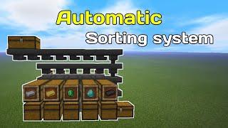 Automatic sorting system in minecraft bedrock edition & pocket edition | THE BGI