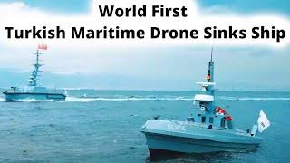 World First : Turkish Maritime Drone Albatros Sinks Ship