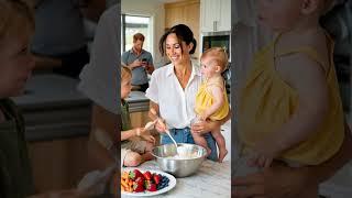 Meghan and Archie make a cake. #royal #meghanmarkle #princeharry