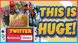 HUGE New Nintendo Switch Game Revealed! Zelda Ports Next? + Twitter Nintendo Direct Before Switch 2?