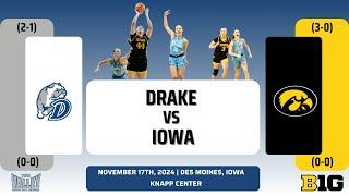 Drake vs Iowa | NCAA Women's Basketball | 11.17.24