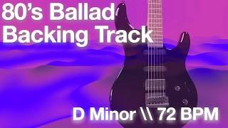 80's Rock/Pop Ballad Guitar Backing Track (D Minor | 72 BPM)