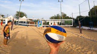 Intense Beach Volleyball Match: GoPro POV Skills