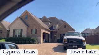 Towne Lake in Cypress, Texas. Driving tour.