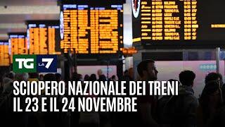 Sciopero nazionale dei treni il 23 e il 24 novembre