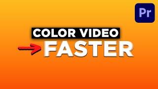 How to Color Correct or Grade Faster in Premiere Pro #shorts