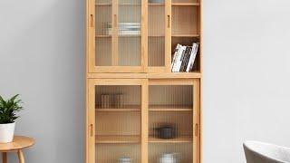 A116日式長虹玻璃實木餐櫃/書櫃  (Cabinet/Bookshelf )