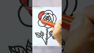 How to Draw a Rose with Marker Colors