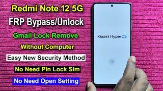 Redmi Note 12 FRP Bypass Android 14 HyperOs | Gmail/Google Lock Remove Mi note 12।  No Need Sim Card