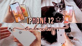 iPhone 12 unboxing (white, 128g) + accessories  ft Kai the cat  