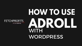 How to Use Adroll With Wordpress