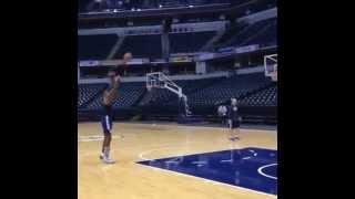 Paul George shooting with boot what's your excuse??