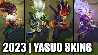 ALL YASUO SKINS SPOTLIGHT 2023 | League of Legends