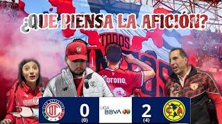 Afición del TOLUCA  tras la eliminación en Cuartos de Final / Liguilla 2024