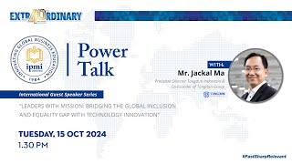 IPMI Power Talk : Bridging the Global Inclusion and Equality Gap with Technology Innovation