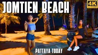 [4K] Evening walk Jomtien beach, Pattaya, Thailand. November 2024