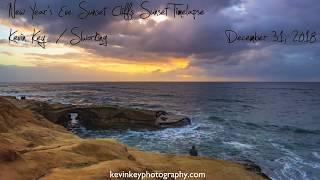 New Year's Eve Sunset Cliffs Sunset Timelapse