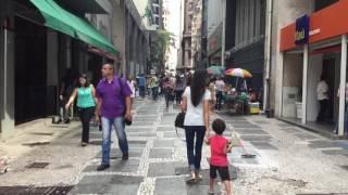 Walking downtown in São Paulo, Brazil