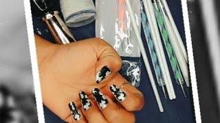 Puzzle nail art design||black and white puzzle nail art design 2022|| #nailart ||| ANJALI BHADANI