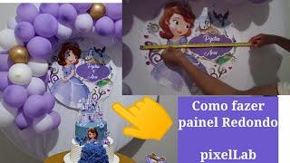 Painel Redondo da princesa Sofia / pixelLab  / Tamanho legal