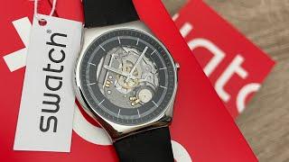 Swatch Black Skeleton Watch SS07S115 (Unboxing) @UnboxWatches