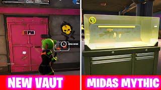 How To Open The New Vault & Get Midas Mythic drum gun weapon in Fortnite