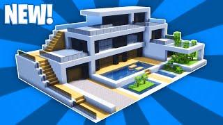 Minecraft : How To Build a Large Modern House Tutorial (#52)