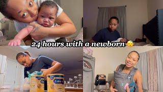 24 hours with a newborn| teen mom at 17 ! 